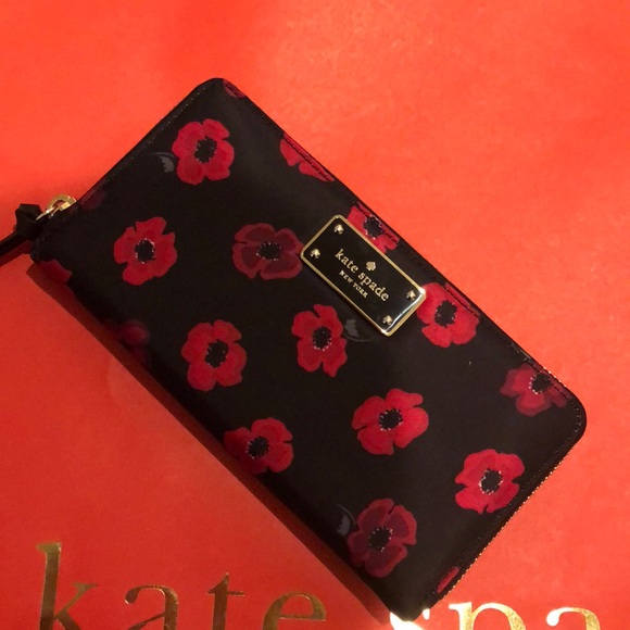 Authentic Kate spade Neda Wilson road poppy wallet - Picture 3 of 6